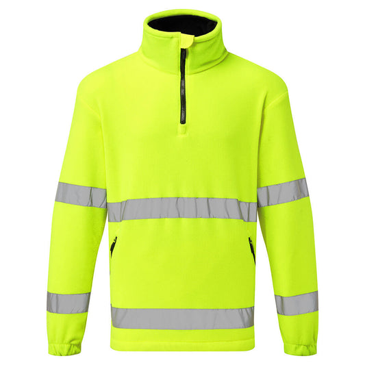 F302YER - Pile Hi-Vis mezza zip