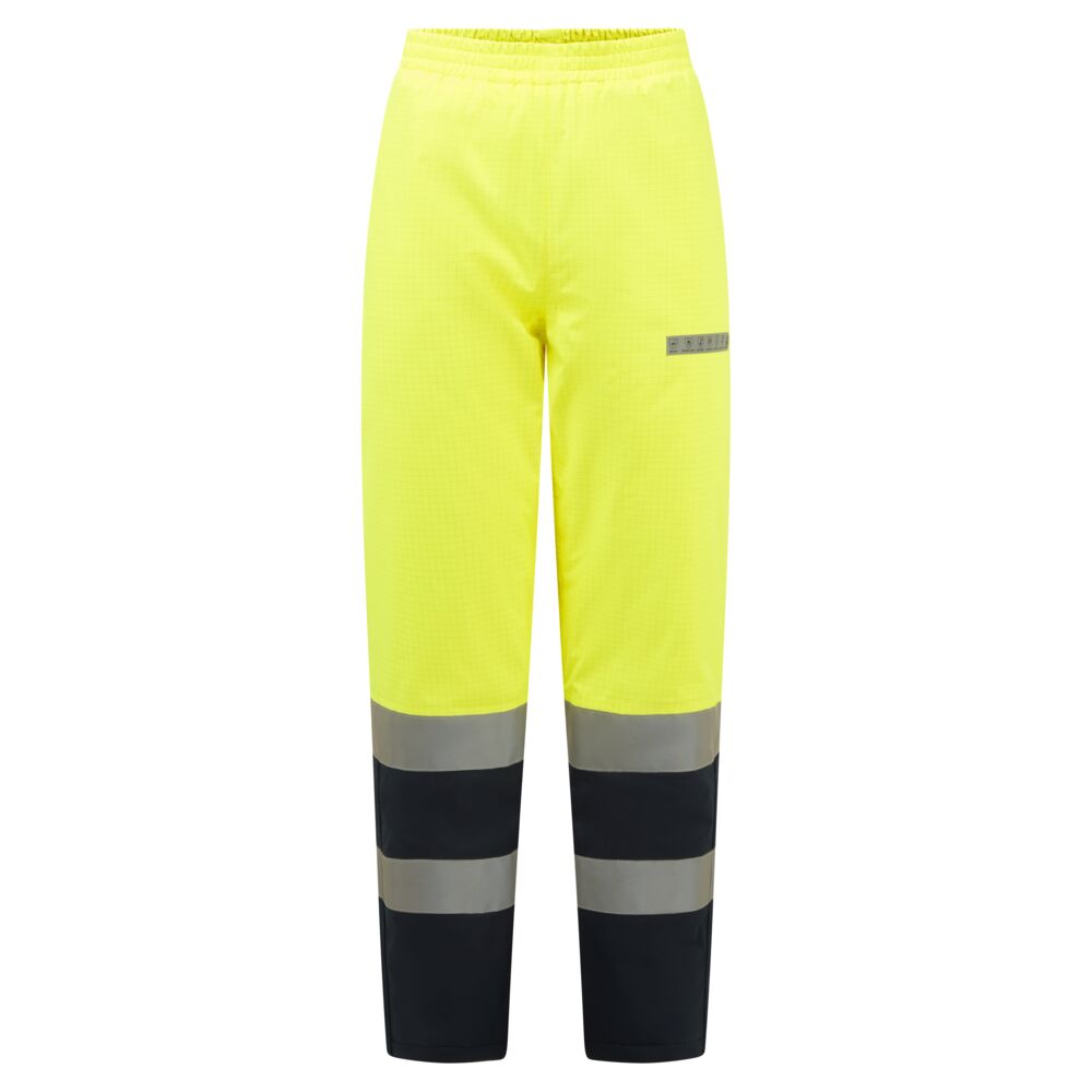 FR434YNR - Pantaloni invernali Bizflame Rain+ Hi-Vis Multi-Norma a contrasto