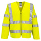 FR616YER - Chaleco con cremallera de manga larga Bizflame Hi-Vis FR