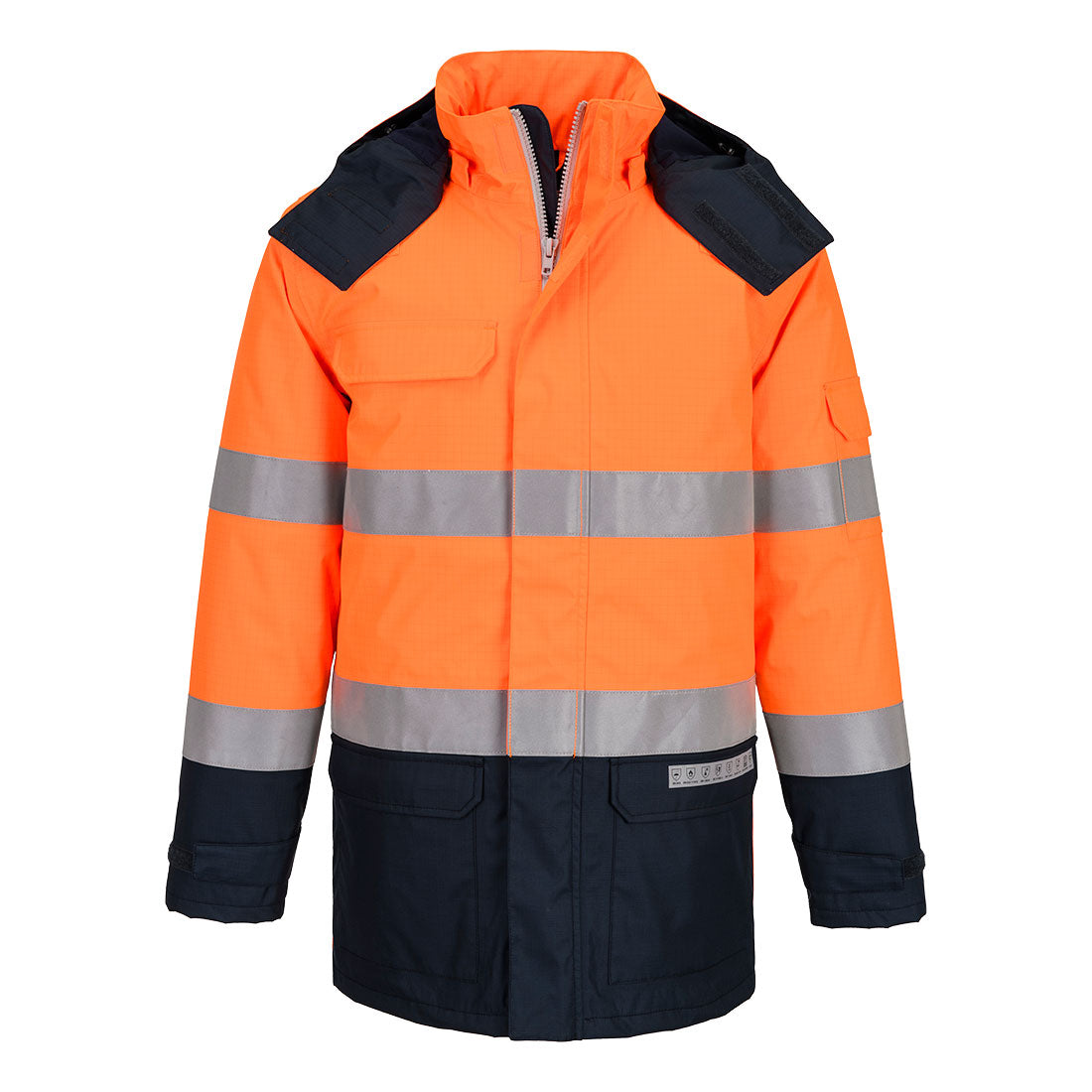 FR617ONR - Chaqueta de invierno FR Bizflame Rain+ Hi-Vis Multi-Norma en contraste