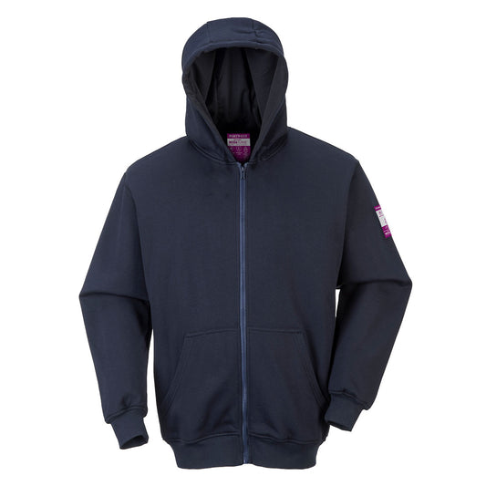 FR81NAR - Felpa con cappuccio e zip frontale FR Modaflame