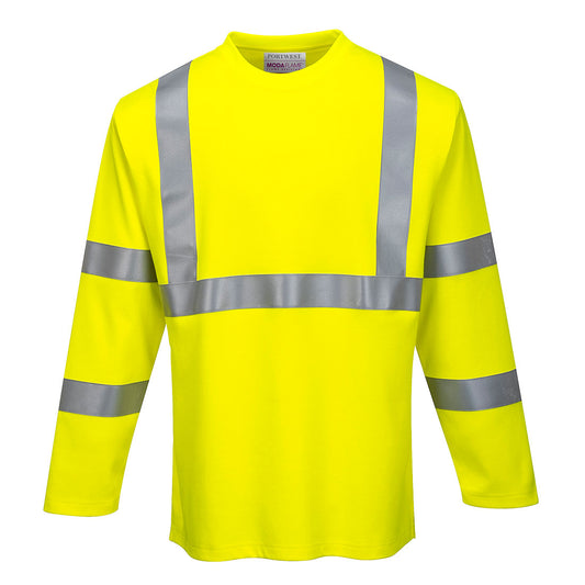 FR96YER - T-Shirt maniche lunghe FR Modaflame Hi-Vis