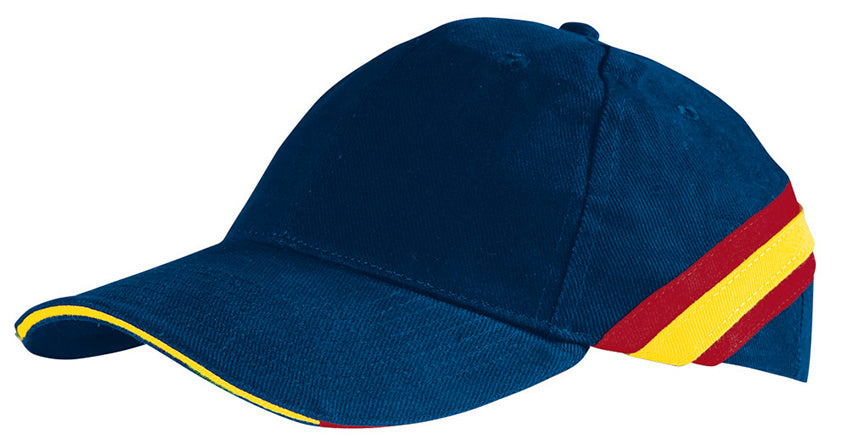 Cappellino a 6 pannelli con disegno a bandiere Furia