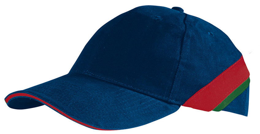 Cappellino a 6 pannelli con disegno a bandiere Furia