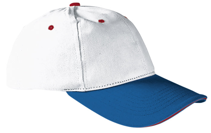 Cappellino da baseball a 6 pannelli bicolore Sandwich