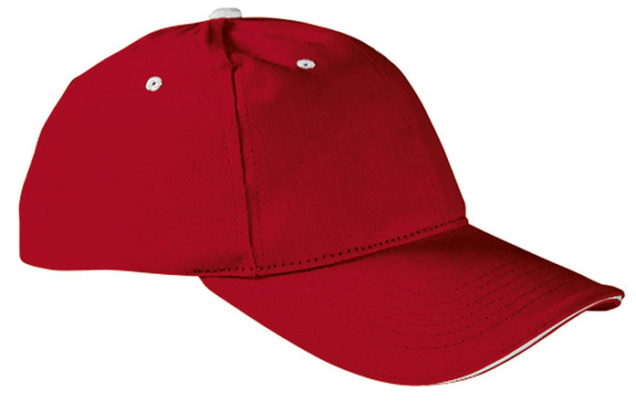 Cappellino da baseball a 6 pannelli bicolore Sandwich