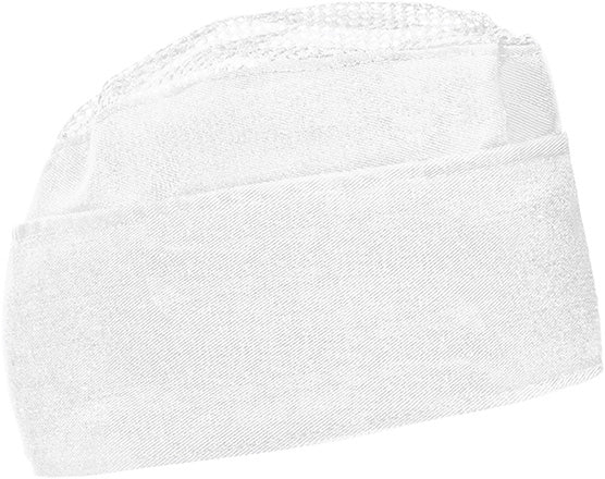 Cappello da cuoco con rete e orlo Bower