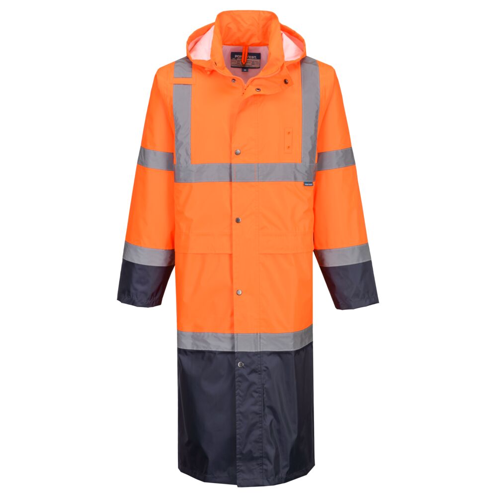 H446ONR - Hi-Vis Contrast Raincoat 122cm