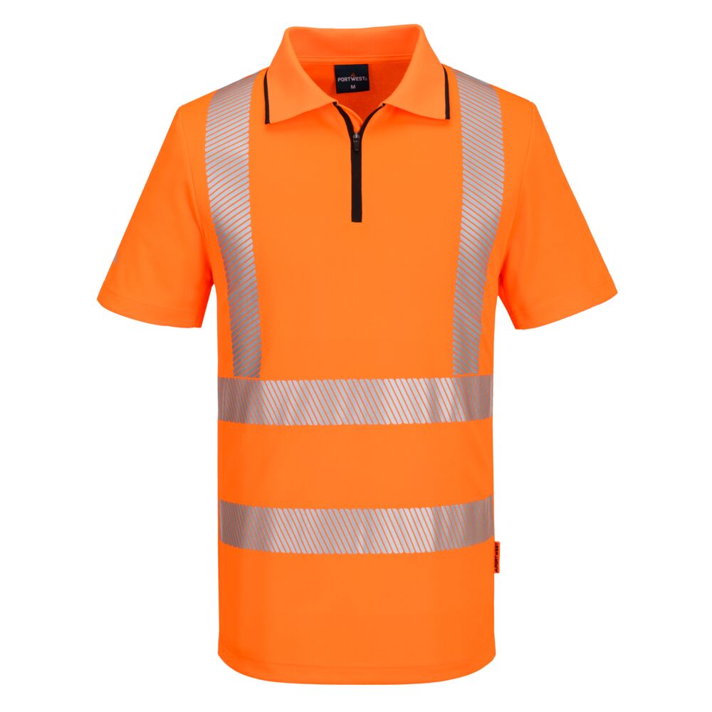 KX302ORR - KX3 Sport Hi-Vis Zip Polo Shirt S/S