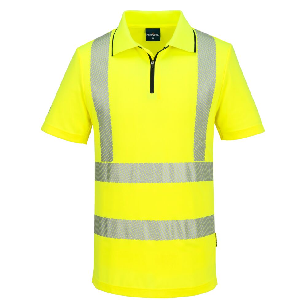 KX302YER - KX3 Sport Hi-Vis Zip Polo Shirt S/S