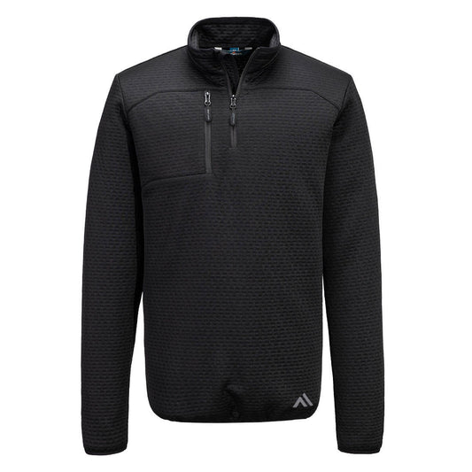 KX376BKR - KX3 Felpa 1/4 zip testurizzata