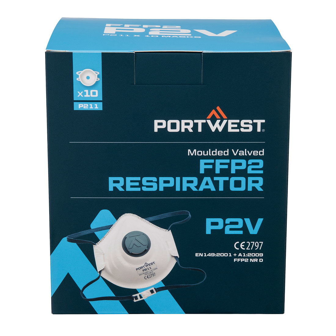 P211WHR - Mascherina antipolvere con Valvola  FFP2 (PK10)