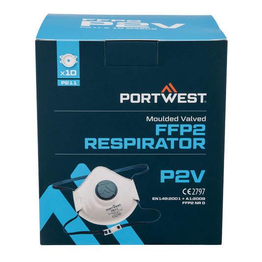 P211WHR - Mascherina antipolvere con Valvola  FFP2 (PK10)