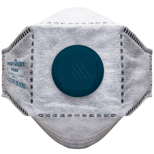 P292WHR - EAGLE FFP2 Respiratore piatto pieghevole al carbonio con valvola ( Pk10 )