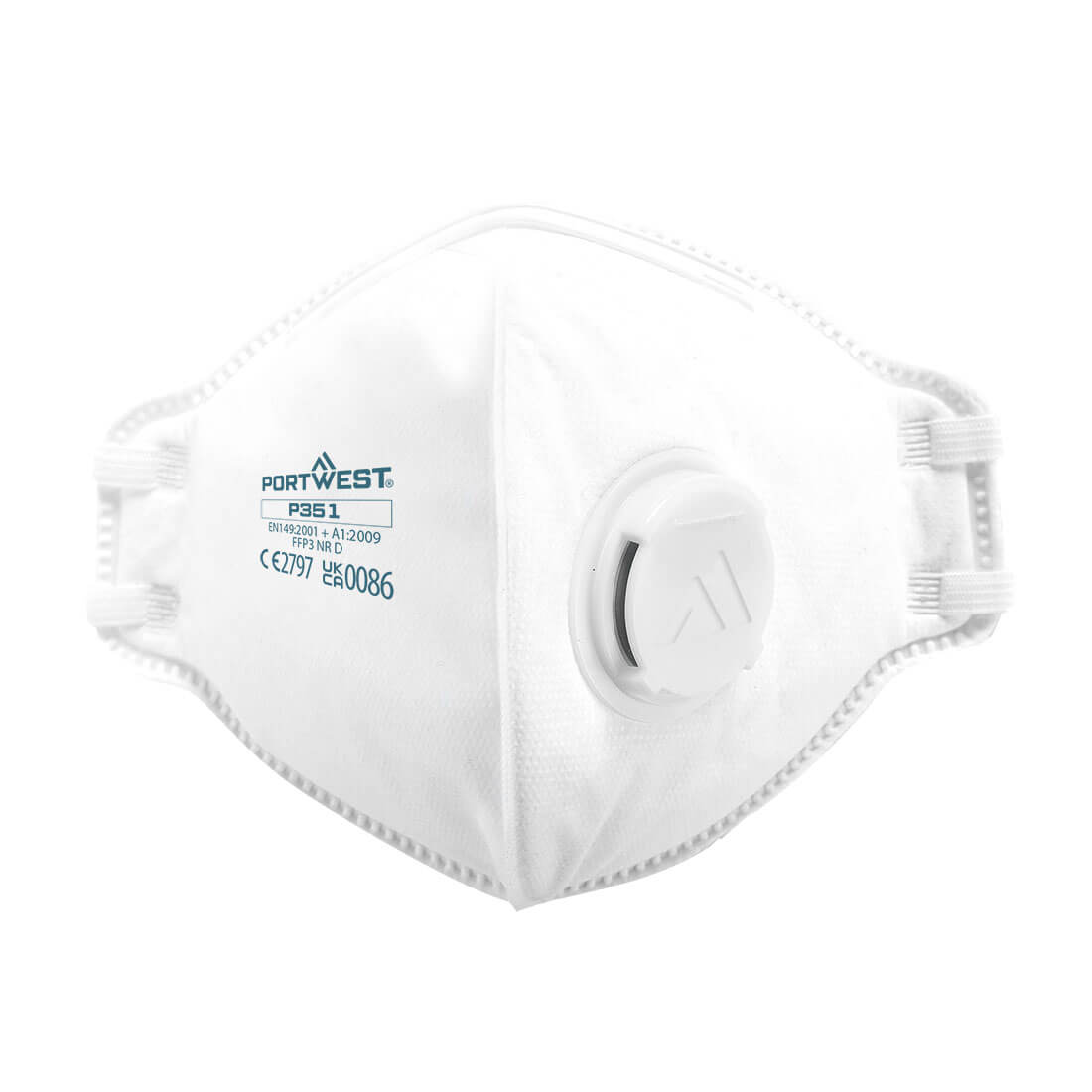 P351WHR - Mascherina FFP3 Dolomia Pieghevole con Valvola (Pk20)