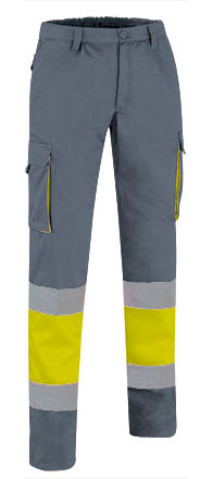 Pantalone multitasche ad alta visibilità bicolore Factory