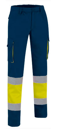 Pantalone multitasche ad alta visibilità bicolore Factory