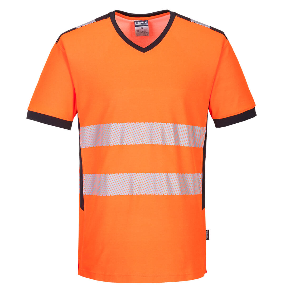 PW310OBR - T-shirt PW3 con scollo a V Hi-Vis
