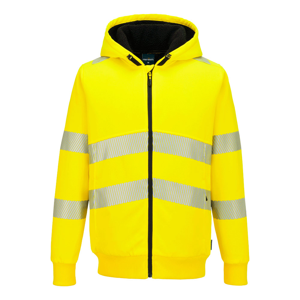 PW321YER - PW321 Sudadera de invierno con capucha y cremallera Hi-Vis