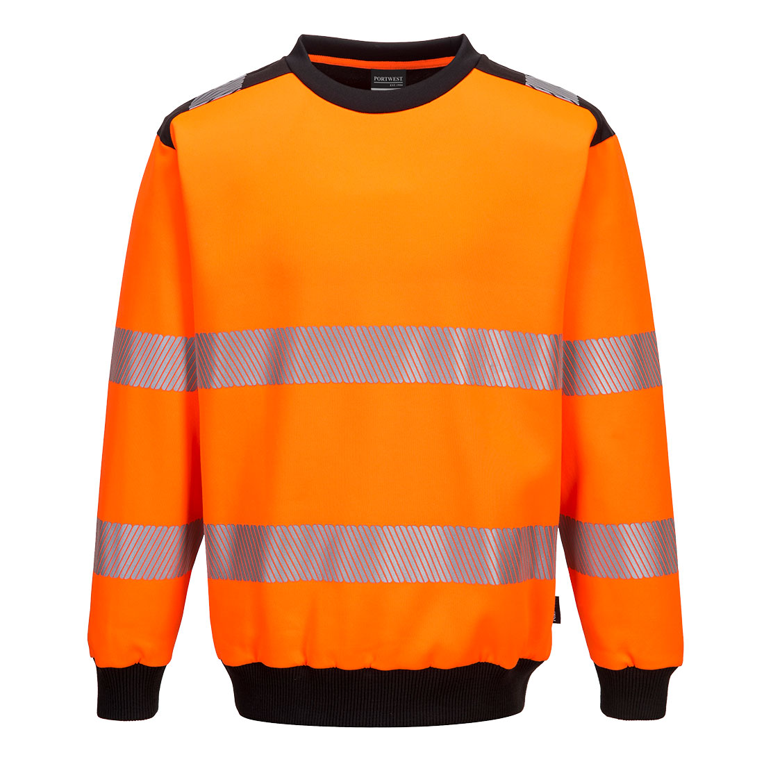 PW379OBR - Sudadera de alta visibilidad PW3 con cuello redondo