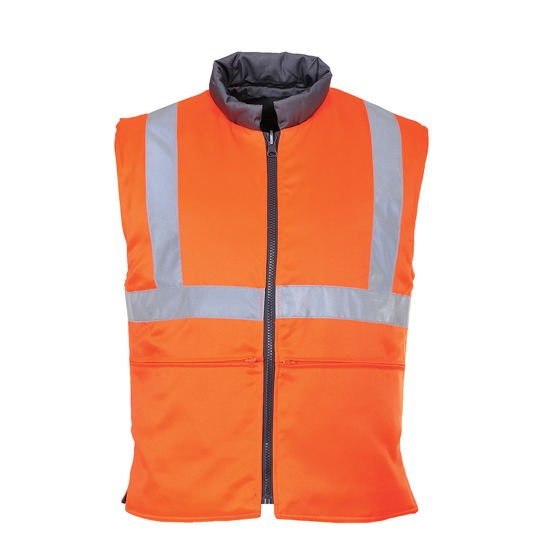 RT44ORR - Chaleco acolchado reversible de alta visibilidad