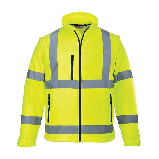 S428YER - Softshell 2x1 de alta visibilidad (3L)
