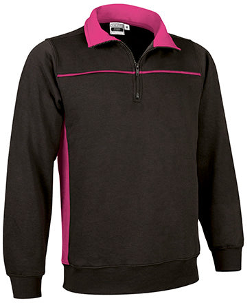 Felpa con mezza zip e disegno bicolore Thunder